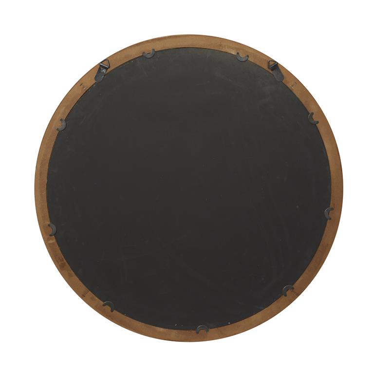 BROWN WOOD WALL MIRROR,