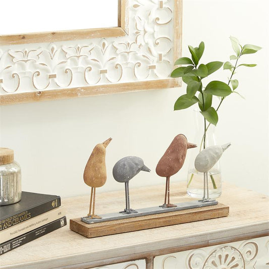 BROWN METAL CONTEMPORARY SCULPTURE, BIRD