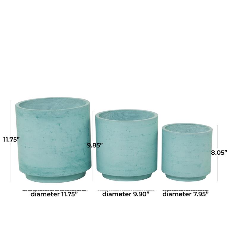 TURQUOISE MAGNESIUM OXIDE INDOOR OUTDOOR PLANTER