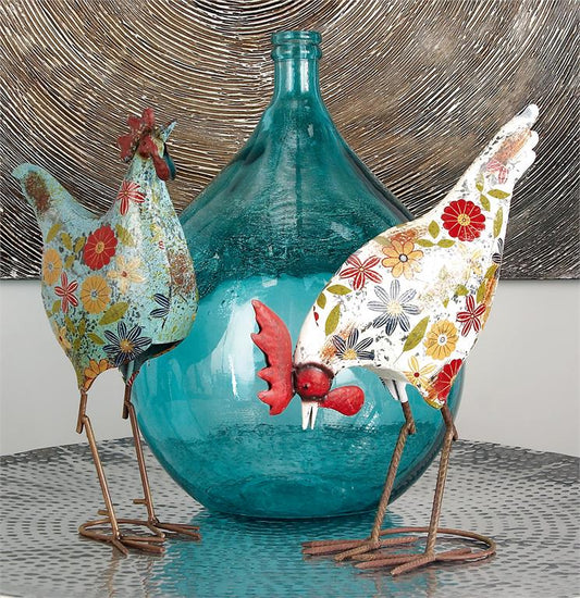 TURQUOISE GLASS SPANISH VASE