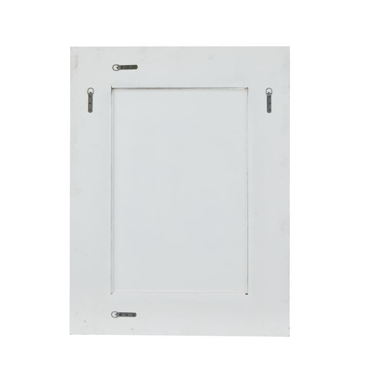 WHITE WOOD WALL MIRROR