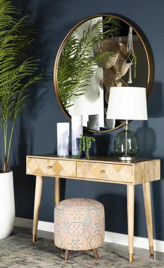 Rectangular Storage Console Table Natural