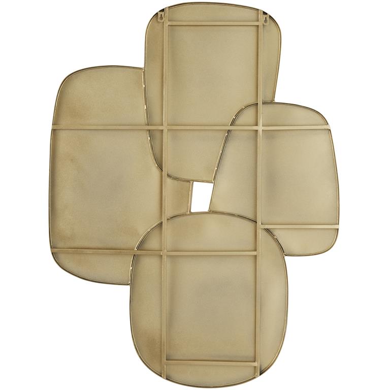 COSMOLIVING BY COSMOPOLITAN GOLD METAL WALL MIRROR WITH VARYING SHAPES