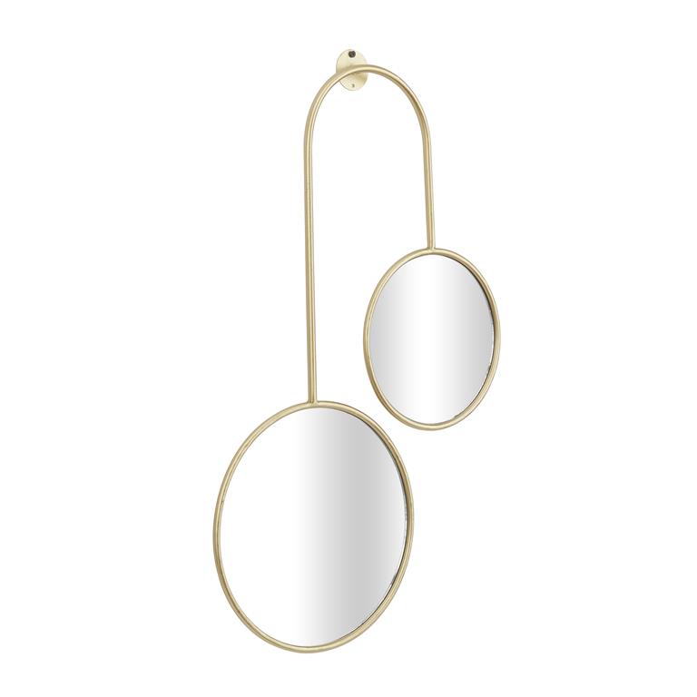 COSMOLIVING BY COSMOPOLITAN GOLD METAL WALL MIRROR,