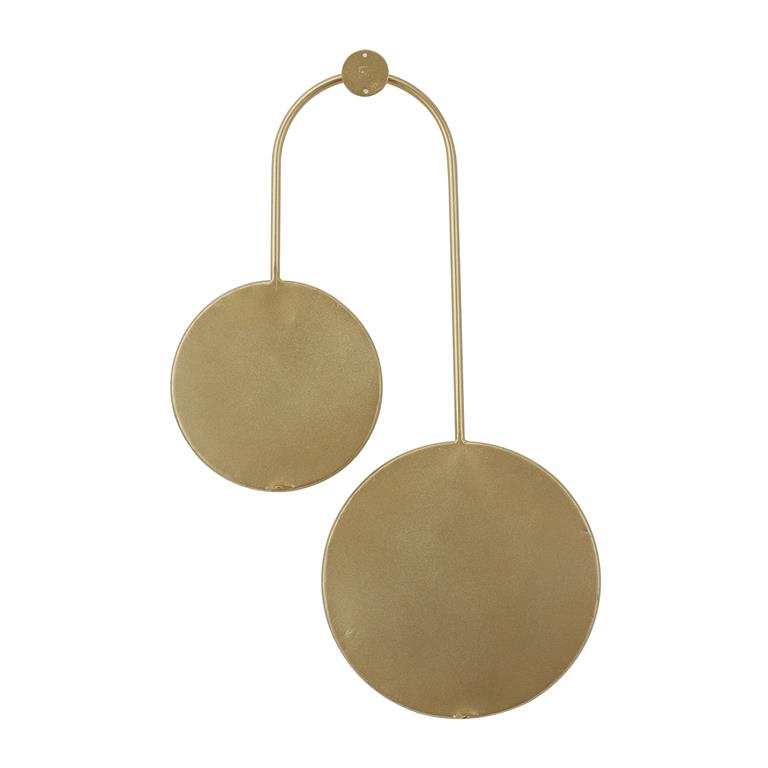 COSMOLIVING BY COSMOPOLITAN GOLD METAL WALL MIRROR,