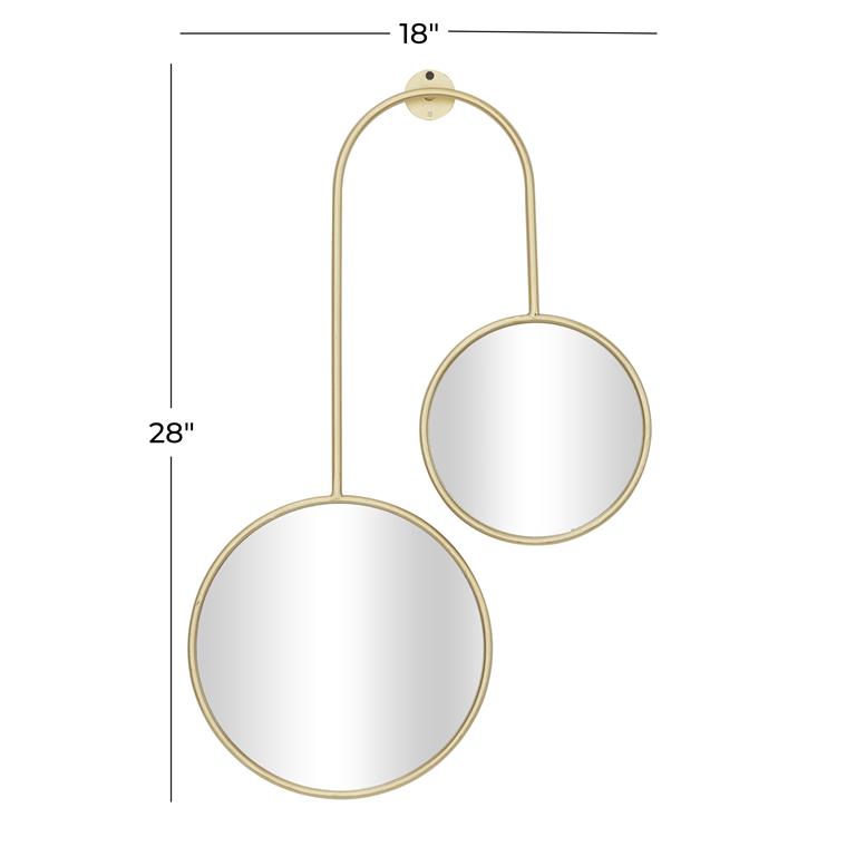 COSMOLIVING BY COSMOPOLITAN GOLD METAL WALL MIRROR,