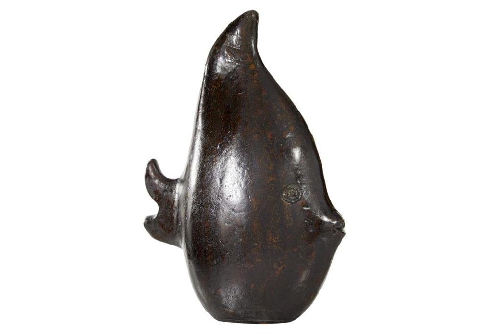 DARK BROWN PAPER MACHE VINTAGE SCULPTURE