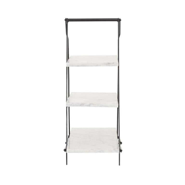 WHITE MARBLE 3 TIERED TIERED SERVER