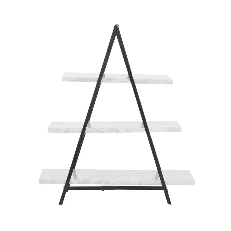 WHITE MARBLE 3 TIERED TIERED SERVER