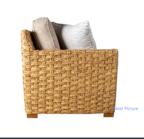 CONVO LUX- BRAIDED HYCINTH FINISH SOFA