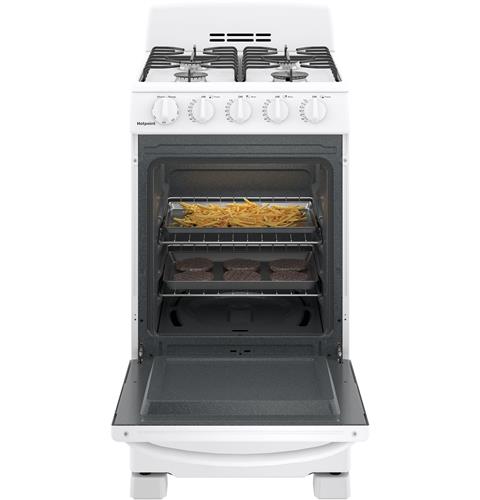 HOTPOINT® 20" FRONT-CONTROL FREE-STANDING GAS RANGE WITH SEALED BURNERS