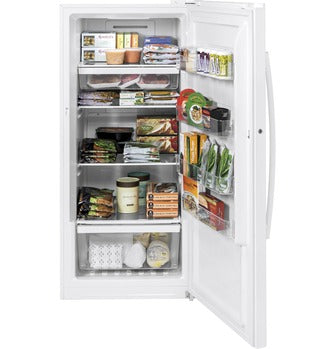 GE® 14.1 Cu. Ft. Frost-Free Garage Ready Upright Freezer FUF14DLRWW