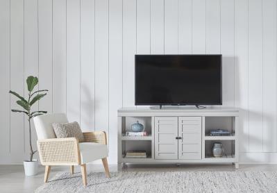 REAGAN- light grey Entertainment Center