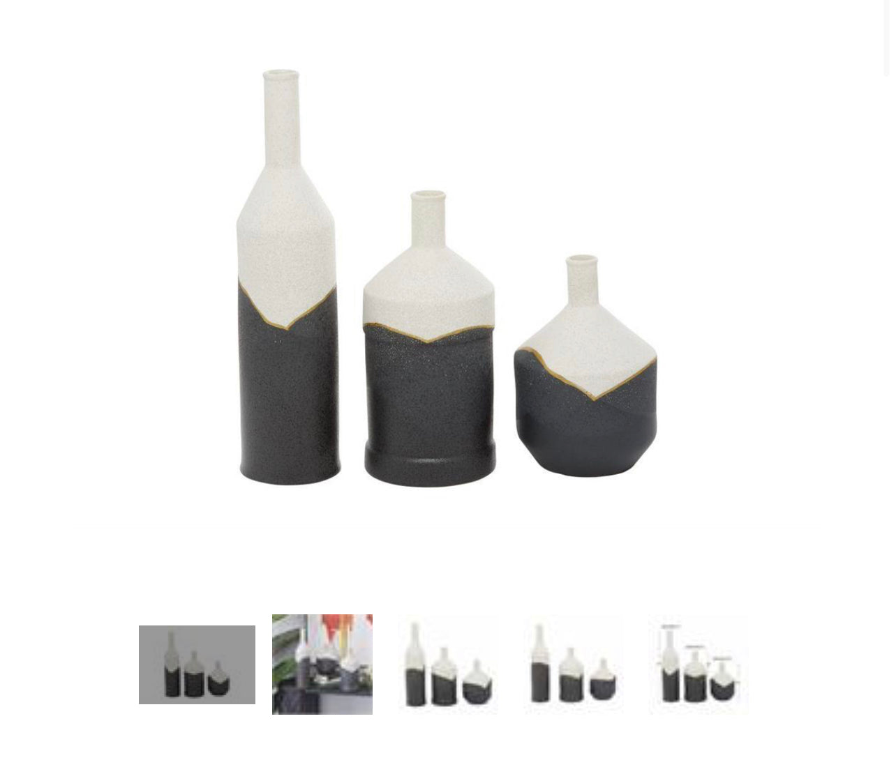 COSMOPOLITAN BLACK CERAMIC VASE