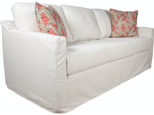 Queen Sleeper Slipcover Sofa, Luxury Depth