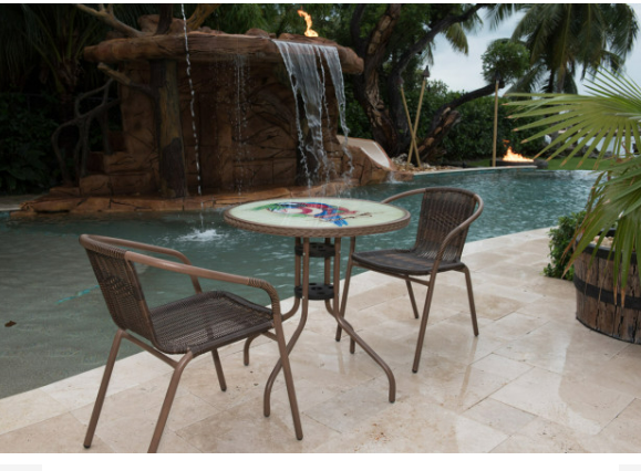 Panama Jack Café 3 Pc Parrot Bistro Set