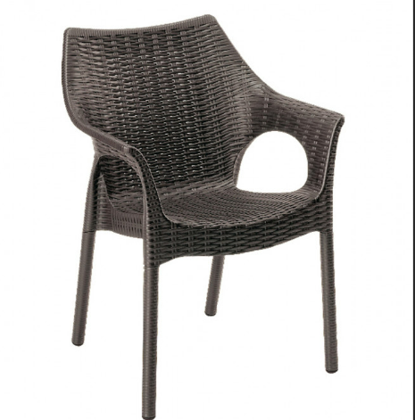 PLASTIC DINING ARM CHAIR