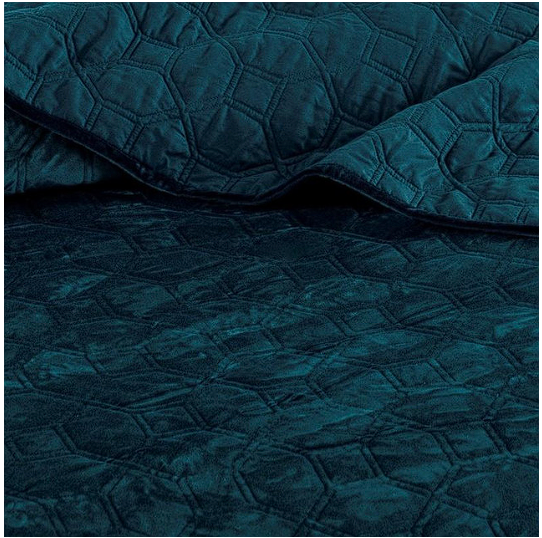 Madison Park 100% Polyester Faux Velvet Reversible Coverlet Set