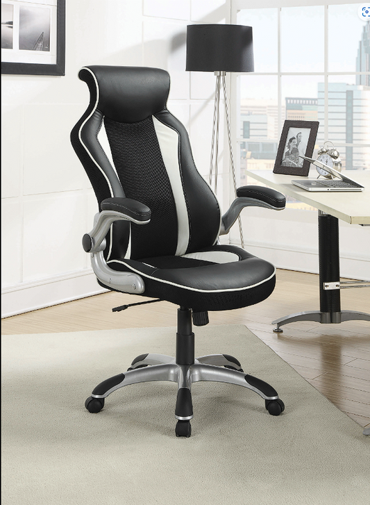 Dustin Adjustable Height Office Chair Black And Silver