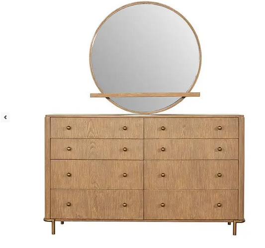 Arini 8-Drawer Dresser Sand Wash & Mirror