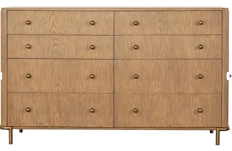 Arini 8-Drawer Dresser Sand Wash & Mirror