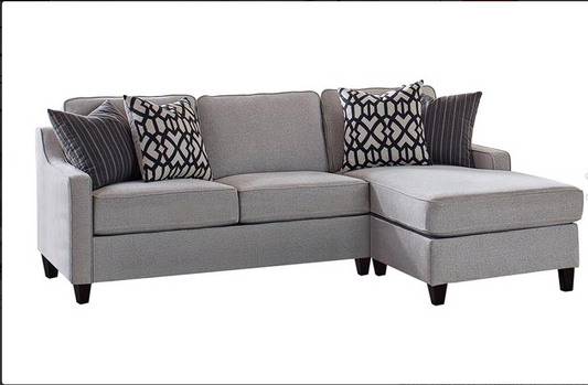 Luanne Upholstered Cushion Back Sectional Grey