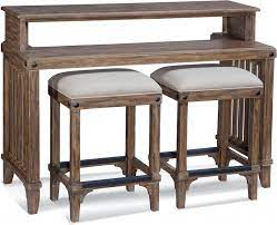 Artisan Landing Sofa Table / Bar with Stools