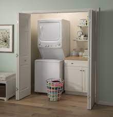 GE Unitized Spacemaker® 3.8 cu. ft. Capacity Washer with White Stainless Steel Basket and 5.9 cu. ft. Capacity