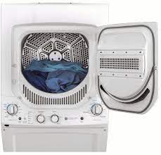 GE Unitized Spacemaker® 3.8 cu. ft. Capacity Washer with White Stainless Steel Basket and 5.9 cu. ft. Capacity