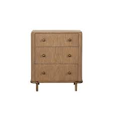 Arini 3-Drawer Nightstand With Dual USB Ports Sand Wash