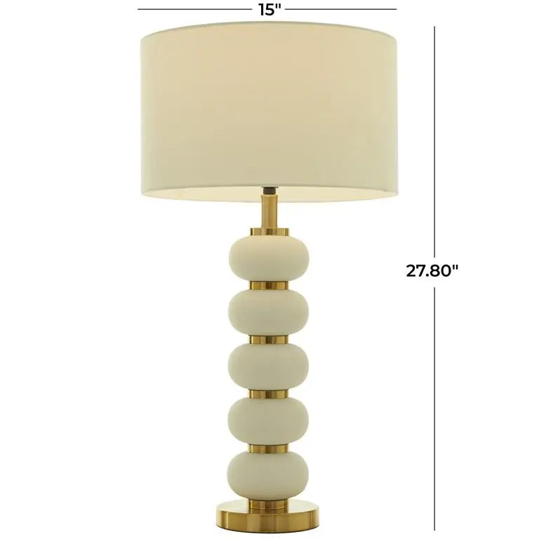 White Metal Contemporary Table Lamp