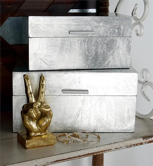 Silver Wood Glam Box