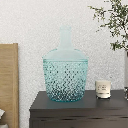 Blue Recycled Glass Farmhouse Spanish Vase
