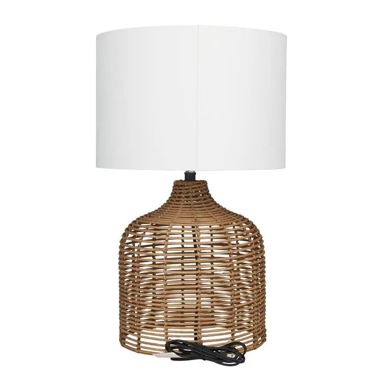 Brown Rattan Coastal Table
