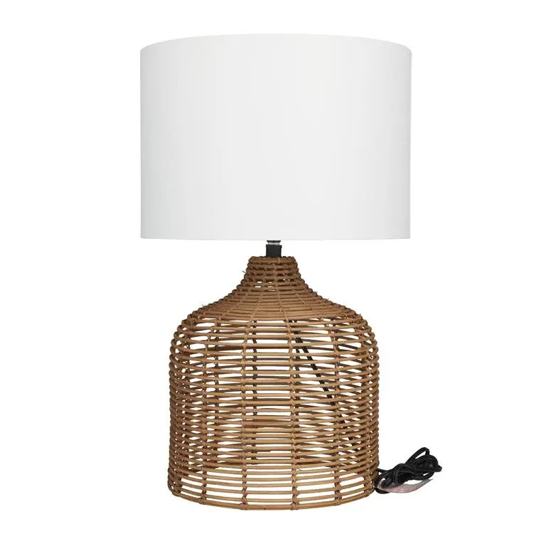 Brown Rattan Coastal Table