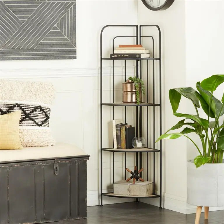Black Metal Modern Bakers Rack