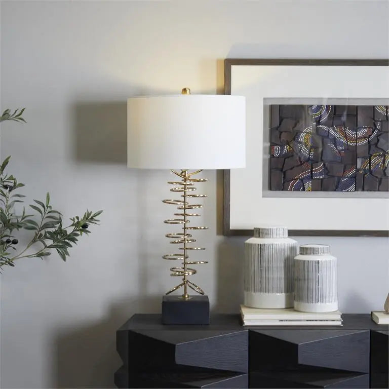 Gold Metal Contemporary Table