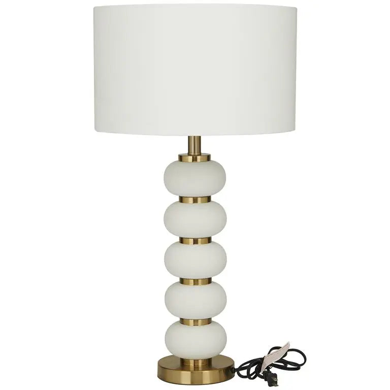 White Metal Contemporary Table Lamp