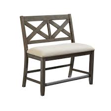 Omaha Counter Height Bench, Grey