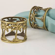 Tommy Bahama Palm Tree Napkin Ring Set