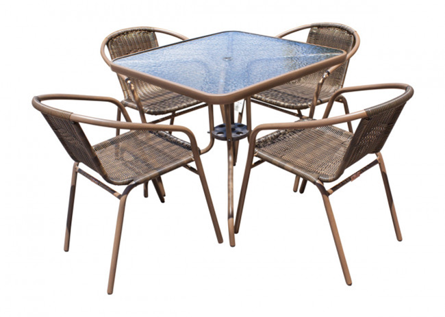 Panama Jack Café 5 PC Woven Dining Set