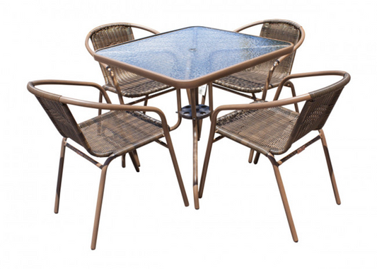 Panama Jack Café 5 PC Woven Dining Set
