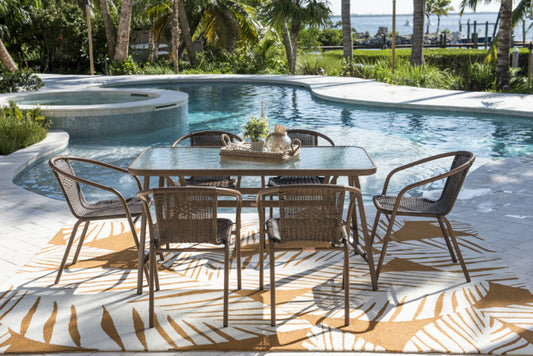 Panama Jack Café 7 PC Woven Dining Set