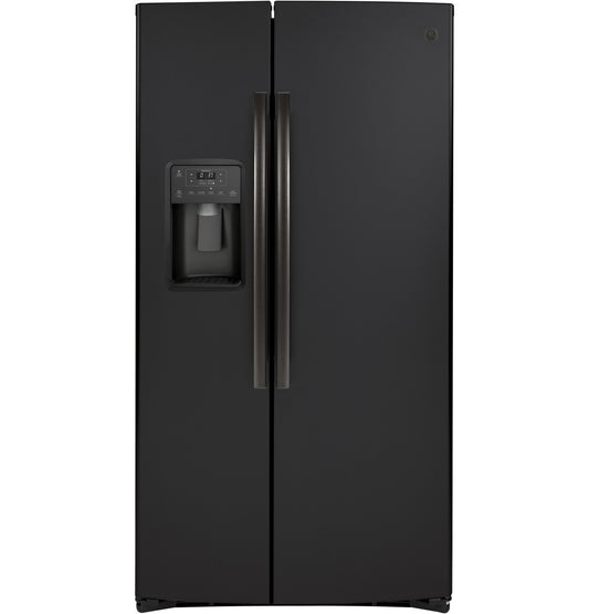 GE® 25.1 Cu. Ft. Side-By-Side Refrigerator Black