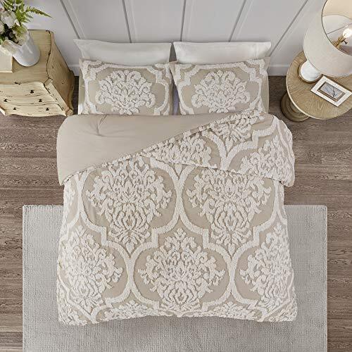 Madison Park KING Tufted Chenille Cotton Comforter All Season Bedding Set Matching...