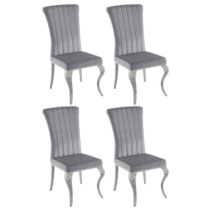 Betty Velvet Upholstered Dining Side Chair Grey