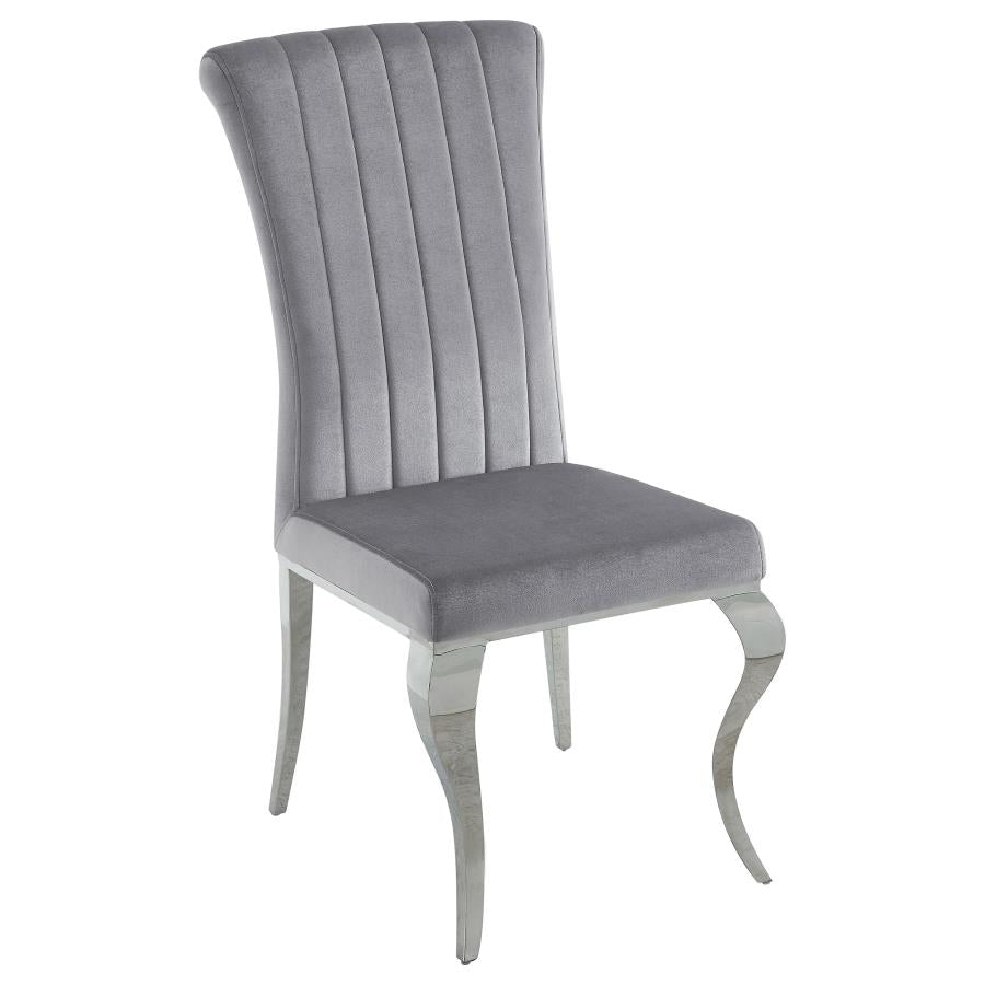 Betty Velvet Upholstered Dining Side Chair Grey