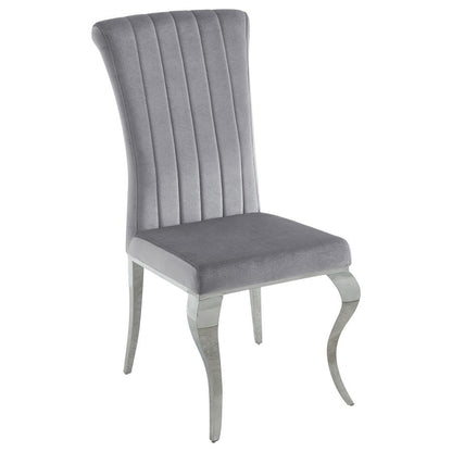 Betty Velvet Upholstered Dining Side Chair Grey