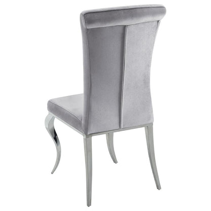 Betty Velvet Upholstered Dining Side Chair Grey