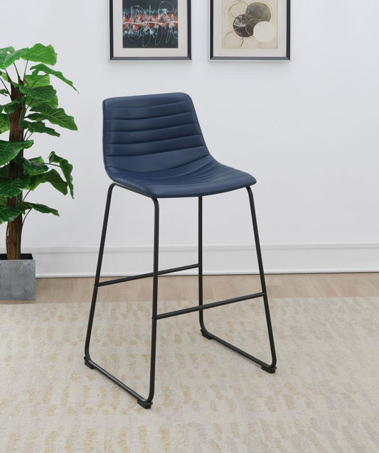 Zuni Faux Leather Upholstered Bar Chair Blue